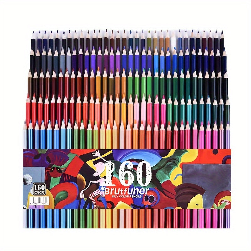 TEMU 48-72-160 Colors Professional Colored Oil Pencils Lead Watercolor Drawing Pencils Set Art Supplies School Stationery
