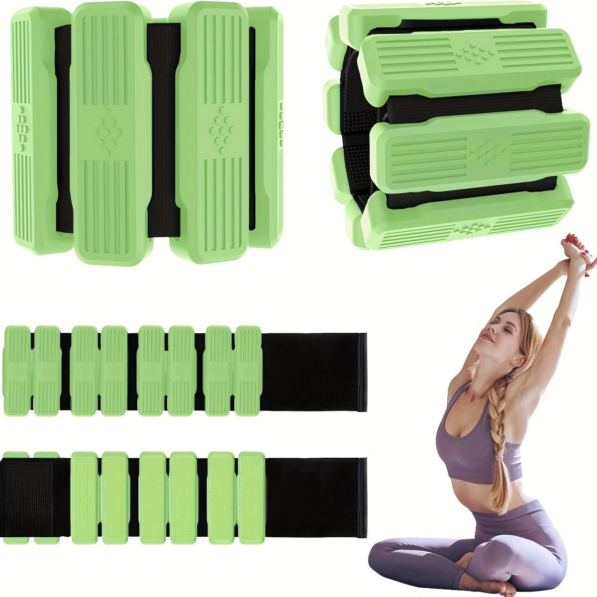 TEMU 2pcs Pilates Wrist & Ankle Weights For Women Wearable Wrist Weights& Leg Weights(1lbs Each) Adjustable Ankle Weights For Walking Pilates Pool