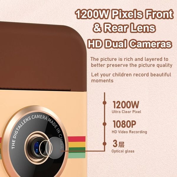 Children Funny Instant Print Camera 1080P Mini Digital HD Video Cameras Educational Toys For Girls Boys Christmas Birthday Gift s