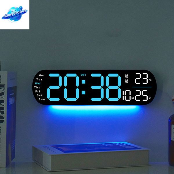 ddmyuranus ddmyuranus Led Digital Wall Mood Lighting Timing Countdown Auto Dimmer Displayed time-date-temperature-week LED Alarm Clock