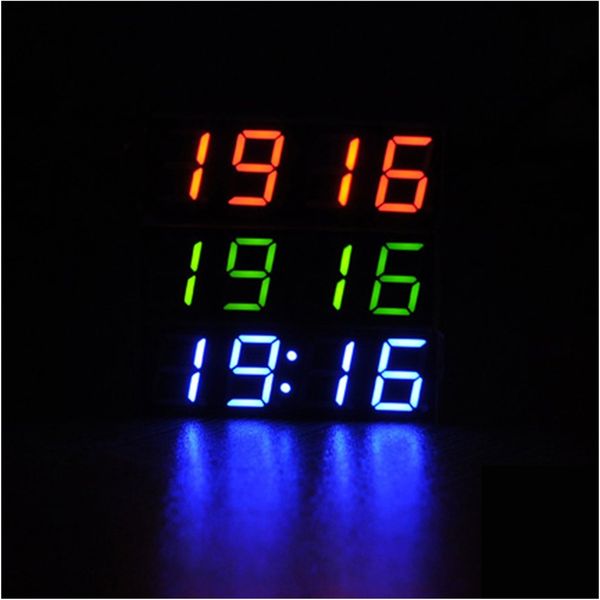 3 In 1 Digital Alarm Clock Alarm Desk Table Clock LED Clock Temperature Voltage Clock Electronic Watch Clock