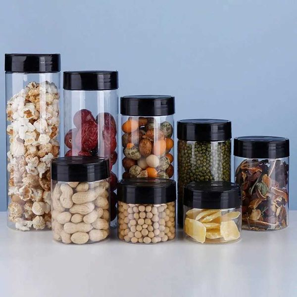 130ml-600ml Sp can with lid label plastic transparent seasoning bottle used for herbal powder salt pepper barbecue seasoning box Y241203