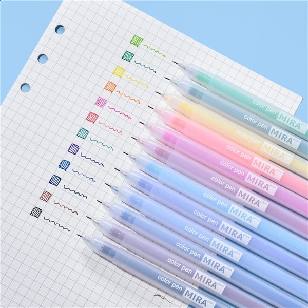 12 Colors Gel Pens Fine Point 05mm For Office School 241111