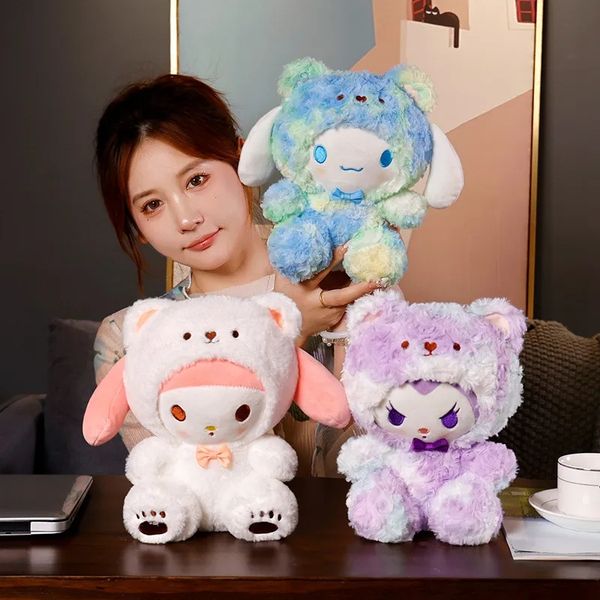 Cartoon white bear Plush Toys Dolls Stuffed Anime Birthday Gifts Home Bedroom Decoration