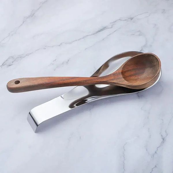 Stainless Spoon Rest Cooking Utensil Rest Spoon Ladle Holder Spatula Holder Utensil Rest For Kitchen Counter Stove Top For Home 250106