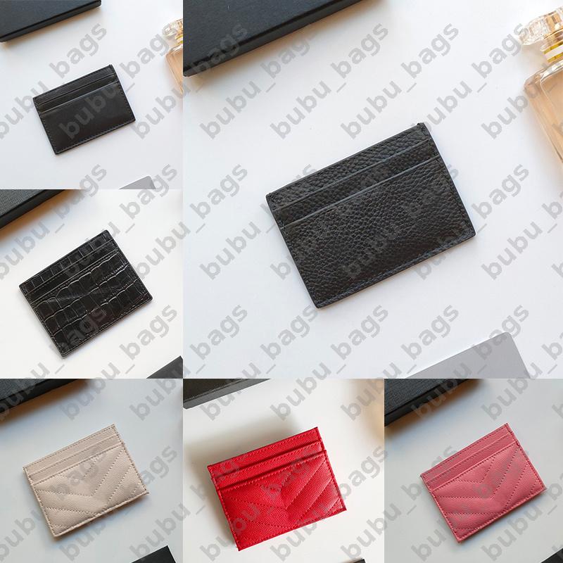 Mens Womens Designer Card Holder Genuine Leather Card Holders Multiple Styles Men Wallets Purse Pocket Interior Slot Letters Wallet