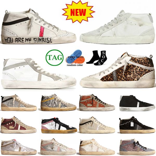 High quality Women Men Designer Shoes Plate-forme Sparkle Glitter Star Shoes Pink Silver Heel Black White Older gltter dirty Ancien Luxury S