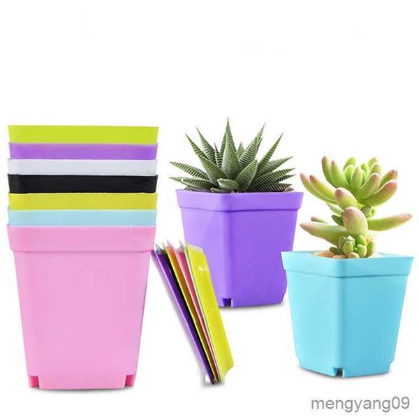 Planters Pots Buah Pot Bunga Berkebun Plastik Pot Bunga Kecil Warna-warni Pot Bunga Plastik Sukulen Dapat Dilengkapi R230808