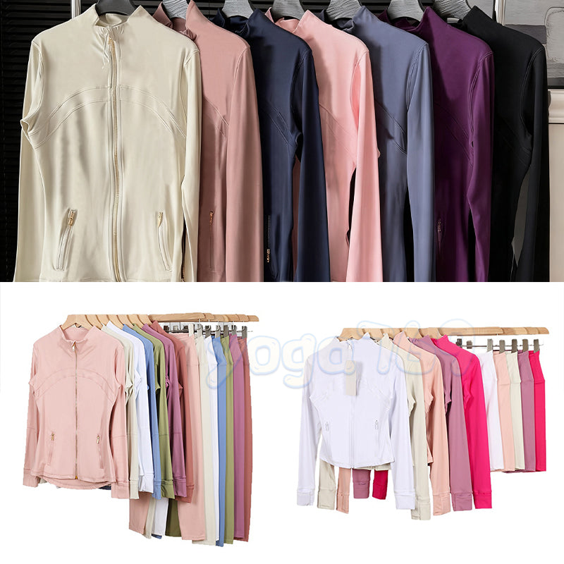Yoga Jacket Women Define Workout Sport Coat Fitness Jacket Sports Quick Dry Activewear Top Solid Zip Up Sweatshirt Sportwear Gym Set Jackets Hot Sel