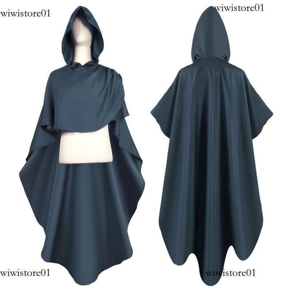 Spot Foreign Trade Halloween Cosplay European Retro Medieval Knight Cape Medium Long Hooded Cape Cape 933