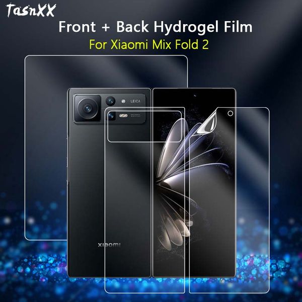 2in1 Front - Back Screen Protector For Xiaomi Mi Mix Fold 2 Fold2 Ultra Clear Slim Soft Repairable Hydrogel Film -Not Glass