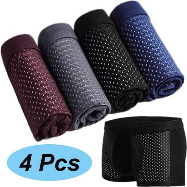 Underpants We. FINE 4-piece bamboo clothing bamboo boxing shorts mens ultra-fine fiber boxing underwear compression elasticity z250118