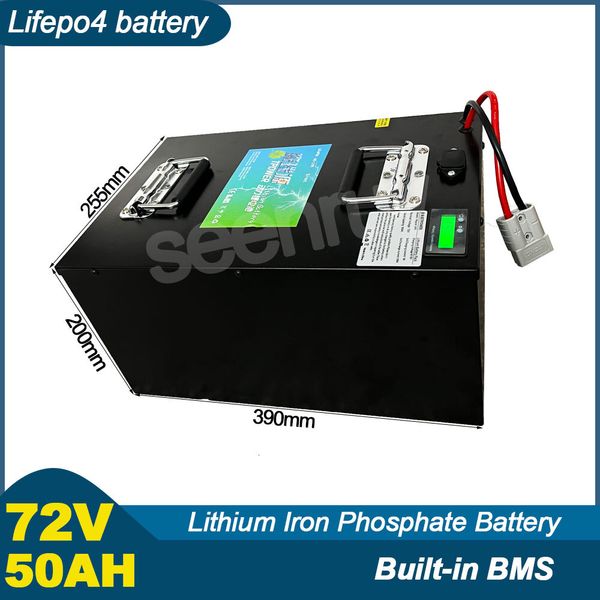 72V 50Ah lifepo4 With Charger 80A 100A Lithium Iron Phosphate Battery Perfect For Electric Vehicle Tricycle Motorcycle Scooter