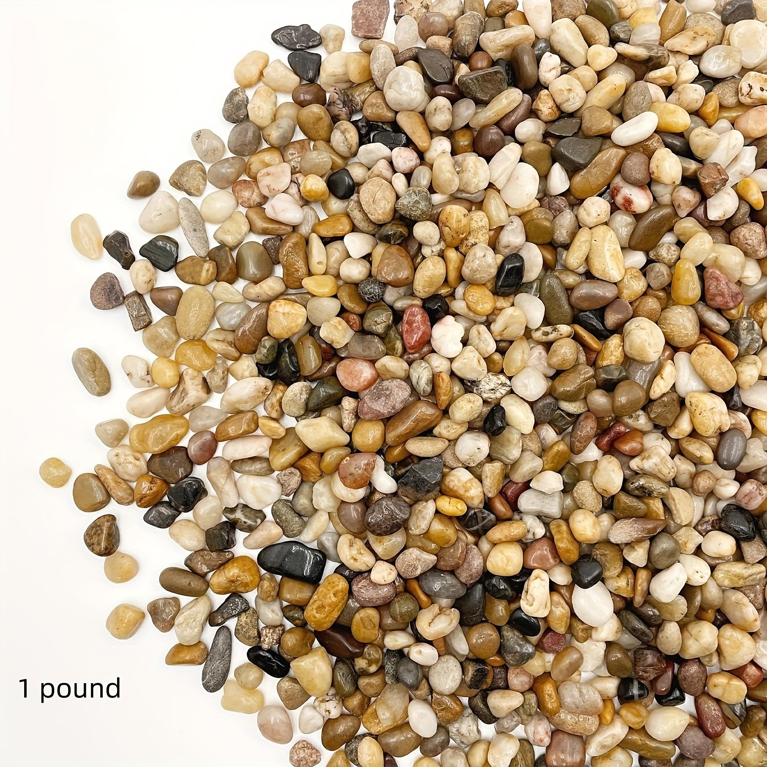 TEMU Supeasys 6 Pound Pebbles, For Indoor Plants, 3-8 Inch Pea Gravel River Rocks, High Polished Decorative Sntoes Vase Filler Fish Tank Aquariums