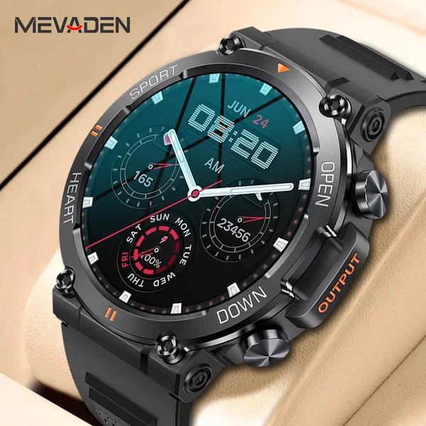 MEVADEN 1.39-inch HD Call Smart Watch Mens Sports Fitness Tracker Monitor 400mAh Android iOS MD56 Smart Watch Y241114