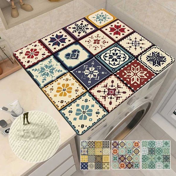 Vintage Retro Printed Washing hine Covers with Antislip Design for Refrigerator Microwave and Coffee hine - Dust Cover a Z250115