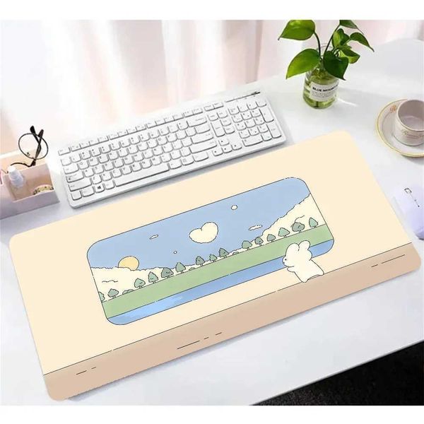 only rabbit Mausepad Computer Keyboard Large Mouse Pad Desk Mat Office Accessories Cabinet Cushion Pc Gaming Non-Slip HD Rug O250118
