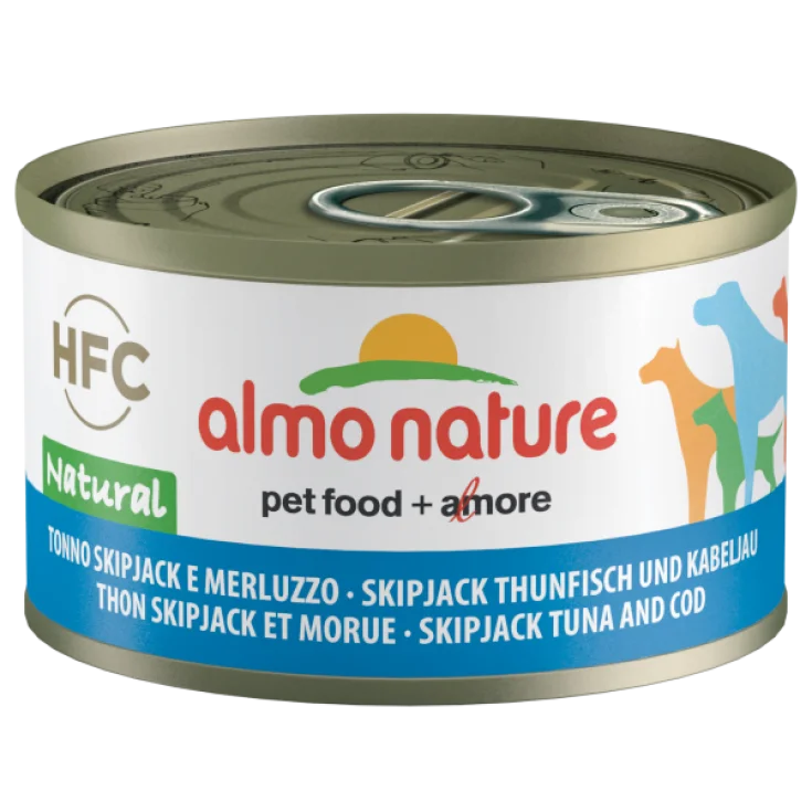 Almo nature HFC naturlig skipjack tunfisk og torsk - 95GR