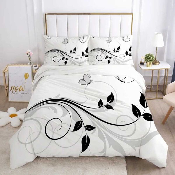 Bedding Set Duvet Cover cases Comforter-Quilt-Blanket Cover Luxury 3D HD Quty Printed Reactive Queen Single Leaf X250203