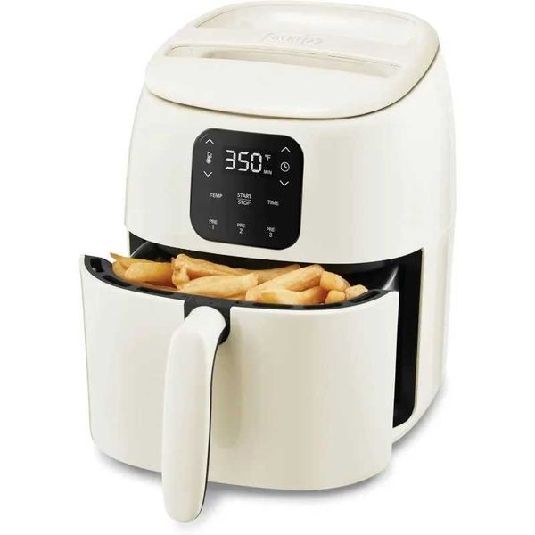 Ceramic air fryer 2.6 quarts compact chefs healthy meal non stick surface automatic shutdown digital screen B240806