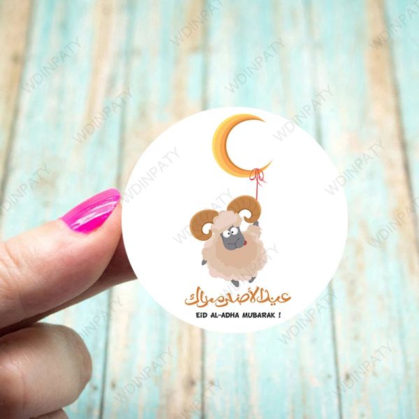 Eid Al Adha Stickers Labels Party DIY Eid Decorations Sheep Goat Eid Al-Adha Greeting Treat Gift Packing Seal Stickers 3.5-4.5cm
