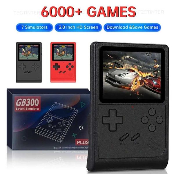 GB300 Retro Video Game Console Portable Handheld Game Player Built-in 6000 Games 3.0 inch Sn port AV Output for SFC-GBAXJ250211