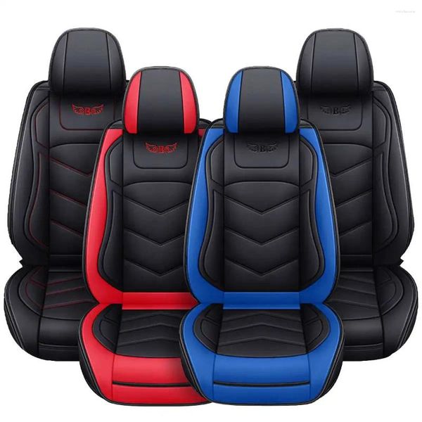 Car Seat Covers 2PCS Front Cover Chair Cushion Bench Protector PU Leather Automobiles Truck SUV Sedan