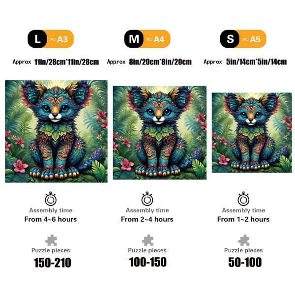 Puzzles Superb Wooden Animal Jigsaw Puzzles Brightly Colored Interactive Games For Adults Interesting Wood Board Set Children Toys