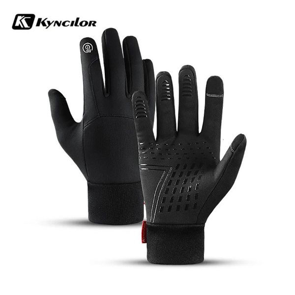 Winter Men Women Gloves Touch Cold Waterproof Motorcycle Cycle Gloves Male Outdoor Sports Warm Thermal Fleece Running Ski Gloves 241116