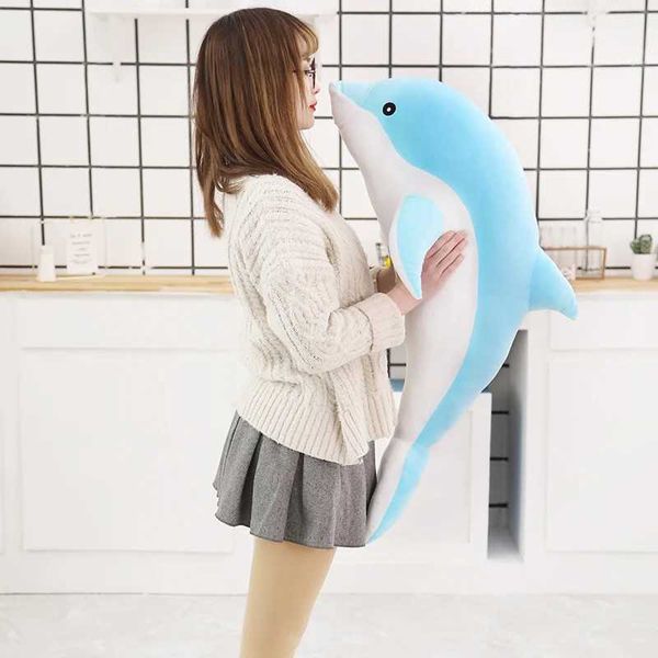 1pc 30-50CM kawaii Dolphin Plush Toys Lovely Stuffed Soft Animal Pillow Dolls for Children Girls Sleeping Cushion Gift Y240817