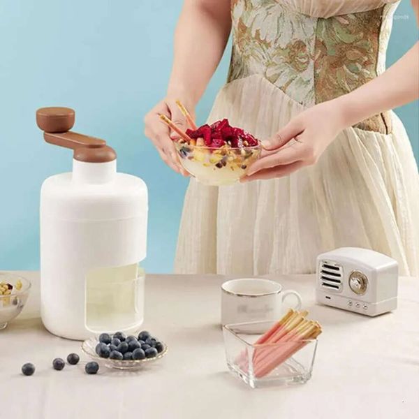 Portable Manual Baking Ice Crusher Moulds Shaved Hine Multifunctional Hand Cutter With Molds Snow Cone Maker For Home Kitchen Tools