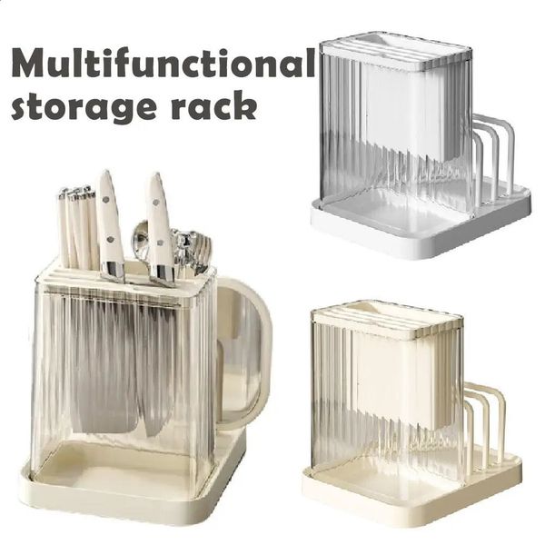 Multifunctional Chopstick Kitchen Knife Holder Stainless Chopping Countertop Racks Household Rack Steel Board Storage Stora V7e1 250110