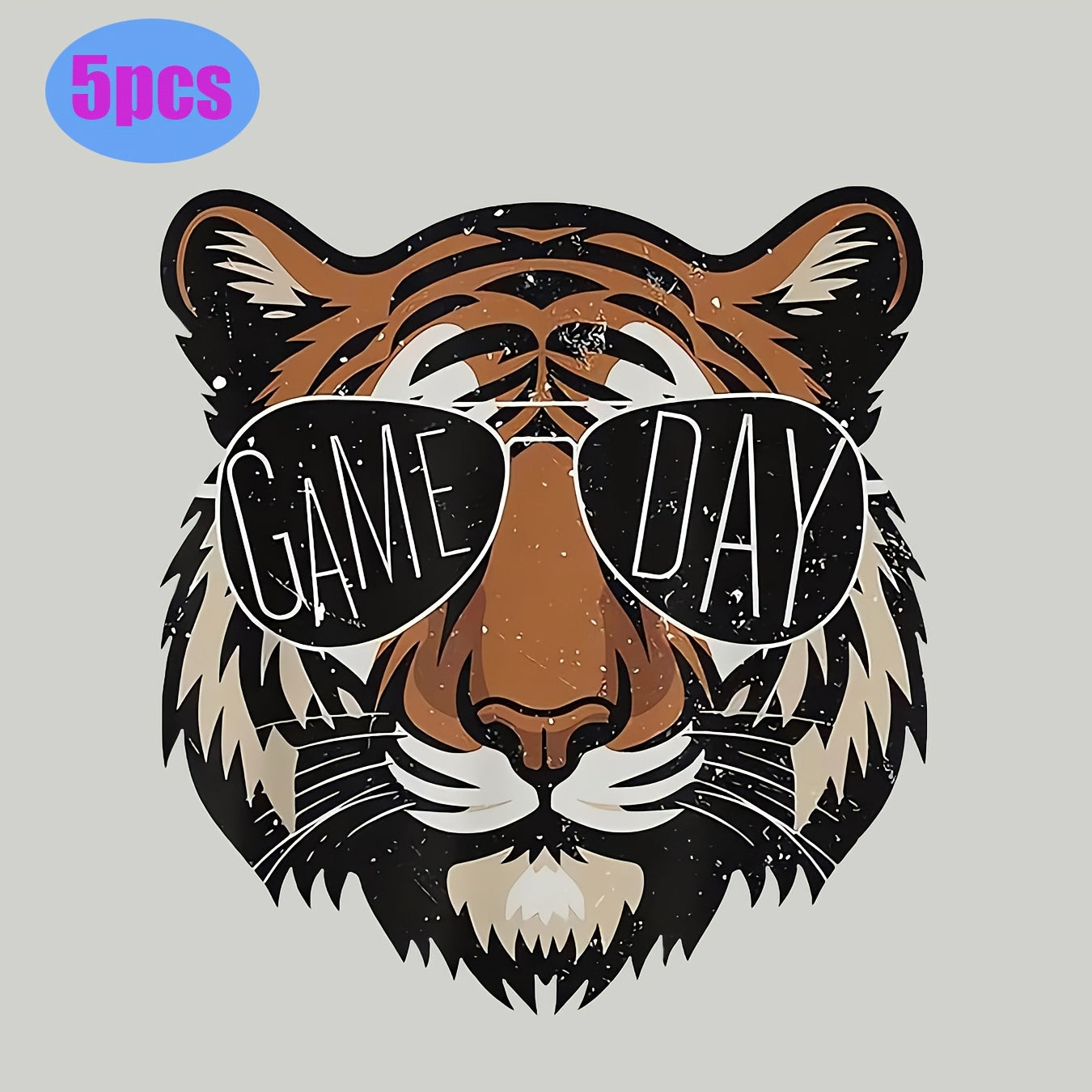 TEMU 5pcs Stylish Iron-on Transfers | Diy Vinyl Heat Press Patches With "" Design For Clothing, Backpacks, Canvas Bags, Pillows & Jeans -