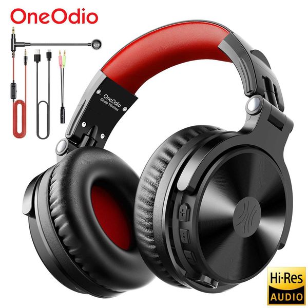 Headsets Oneodio Wireless Bluetooth 52 Earphones 110HrsStereo Wired Gaming Earphones with Boom Microphone Suitable for Mobile Computer PC Ga