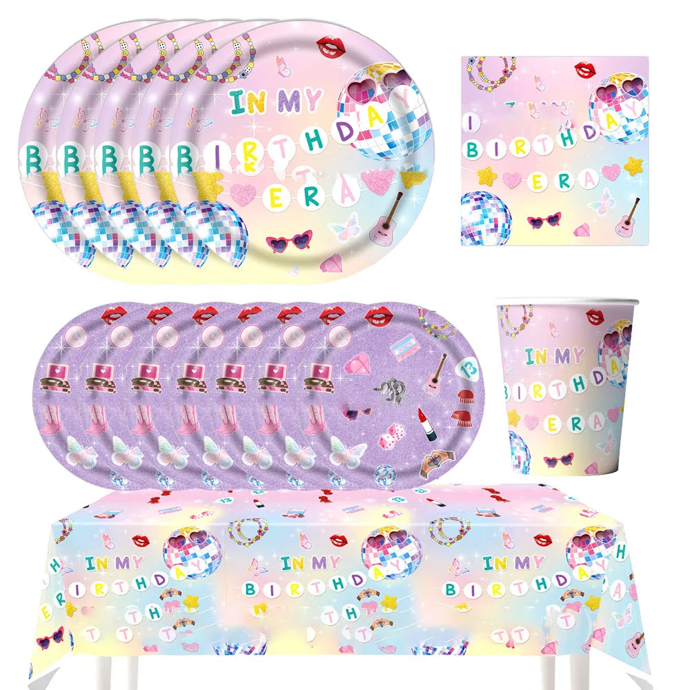 Spa Makeup Party Supplies Lipstick Cosmetics Disposable Tableware Plates Cups Girls women Birthday Party Decoration Baby Shower