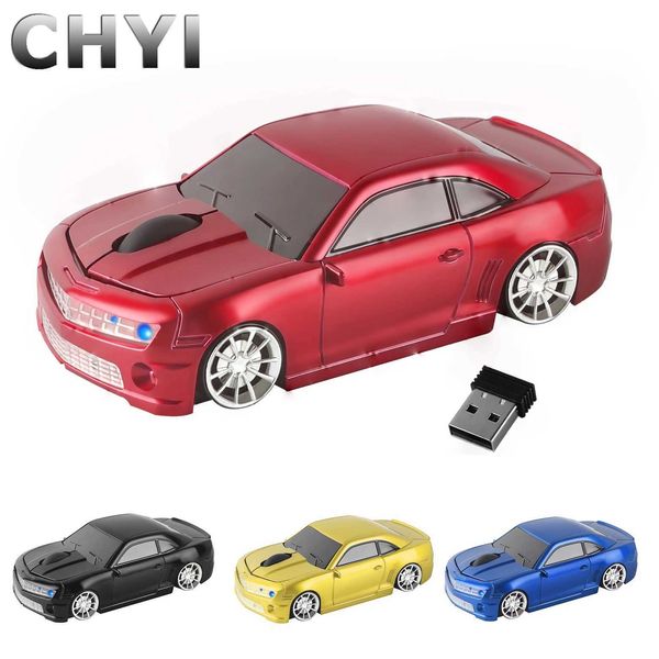 CHYI Mini 2.4G Wireless Ergonomic Gamer 3D Car Shape Mouse USB Optical Creative Mice For PC Laptop Tablet Desktop Gift H241024