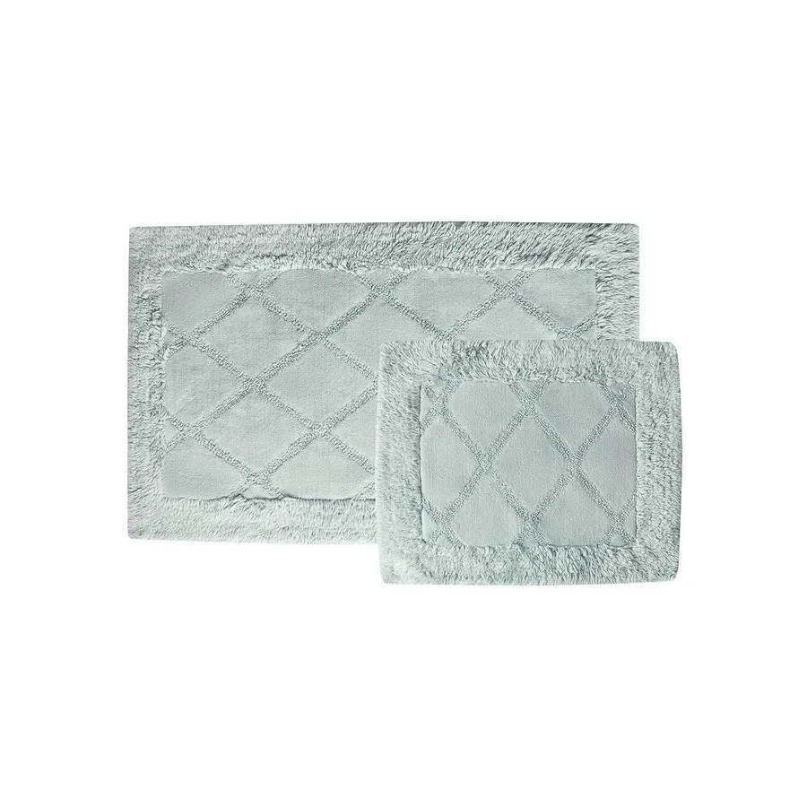 Karaca Home Veronica 100% Turkish Cotton Bath Mat, 2 Piece, Ocean