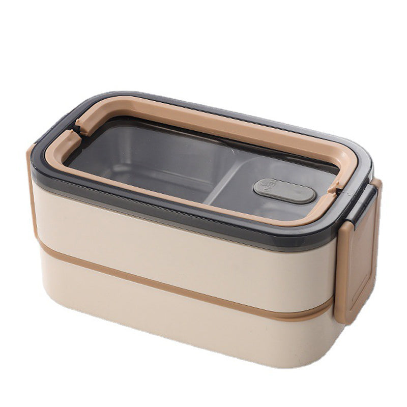 Two Layer Lunch Box High Grade 316 Stainless Steel Bento Lunch Boxes Food Case Dinner Picnic Organizer 1400ML Can Pour Hot Water Microwave oven avai