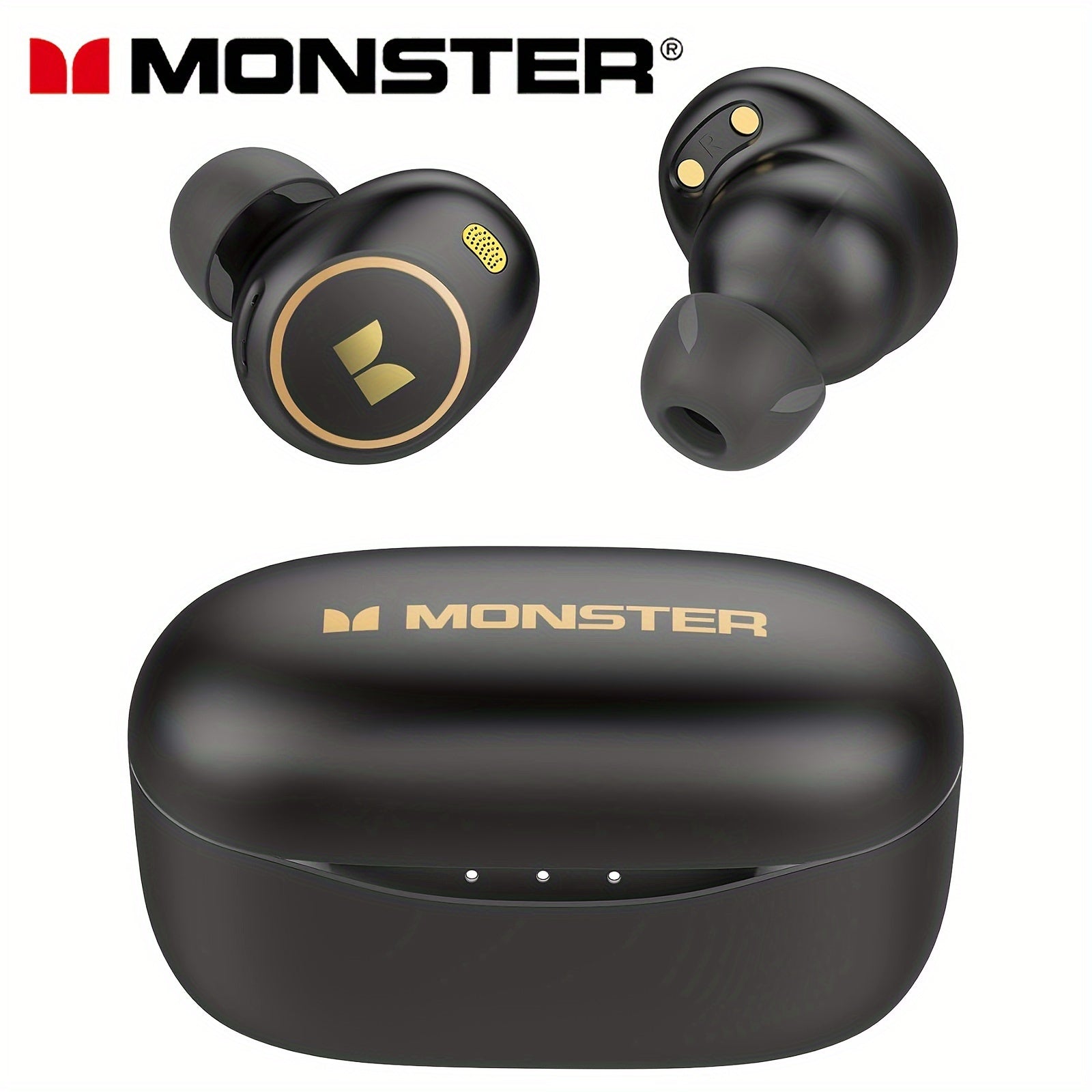 TEMU Monster Wireless Earbuds, Wireless 5.3 In-ear Headphones With 4 Microphones, Clear Calls, Noise Cancellation, Touch Control, Type-c Charging