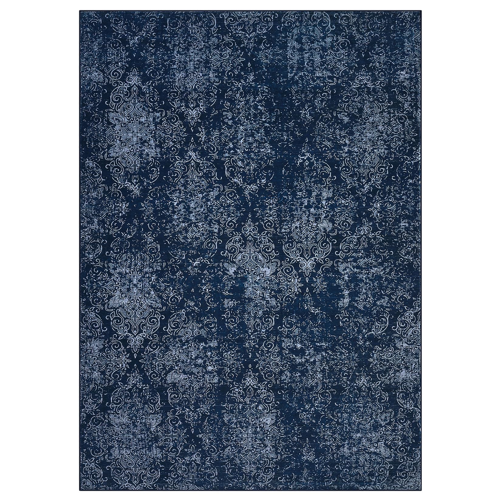 Garvee Machine Washable Area Rugs Lightweight Soft Carpet Boho Botanical Floral Ultra-Thin Indoor Rug