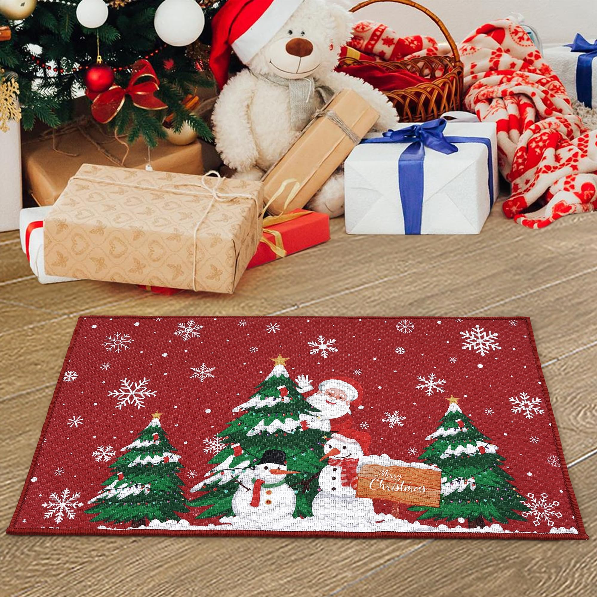 Garvee Christmas Door Mat Non Slip Doormats Welcome Mats for Front Door Floor Mats Ourdoor Decor Welcome Mat Stain Resistant Room Decor Carpet for Ent