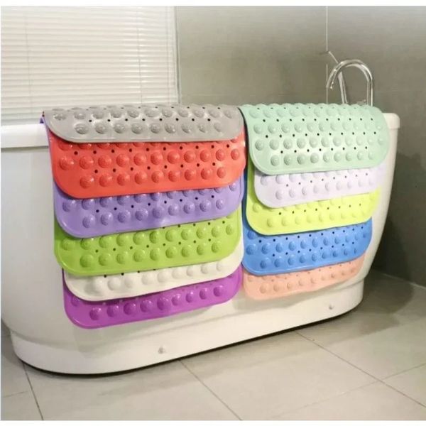 Bath Mat 36x71cm Suction Cup Safety Shower Bathtub Mats Non Slip Bathroom Floor Mat PVC Waterproof Massage Foot Pad 250103