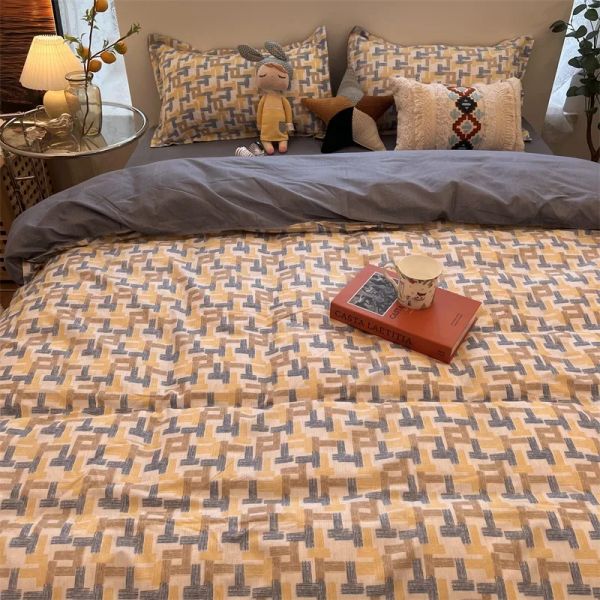 DY023 Candoury Satin Sheets Soft and Durable Pillowcase, Flat Sheet and Fitted Sheet, Sta