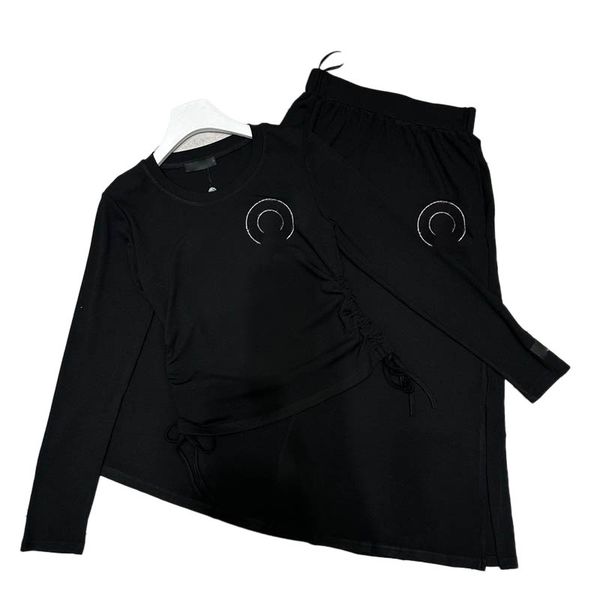 Classic Slim Fit Knitwear Knitted Skirts Set Spring Autumn Thin Knit Tops Skirt Outfit Women Knit Dress Set Casual Everyday Dresses