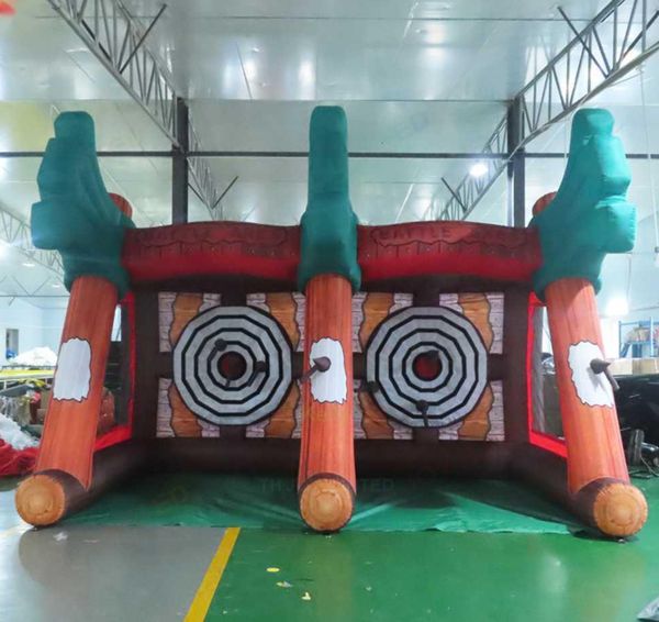 free shipoutdoor activities 5x3x3mH (16.5x10x10ft) Portable Inflatable axes dart board axe throw carnival game toys inflatable toys For sale