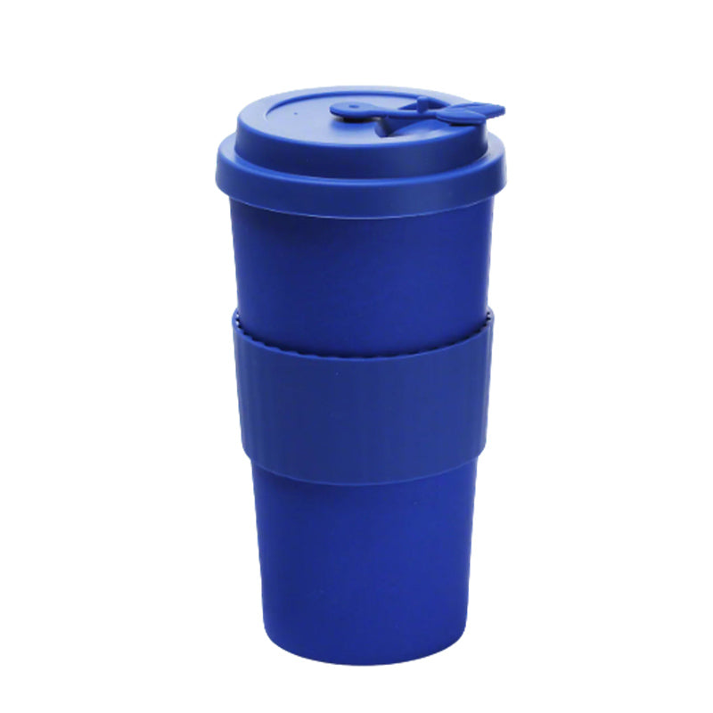 Biodegradable Bamboo Fiber Beverage Tumbler Leakproof 500ml Travel Mug for Coffees and Juices