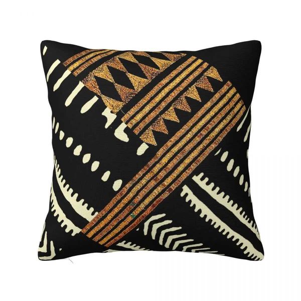 pillowcase Afrocentric Mud Cloth case Soft Polyester Soft Cushion Cover Decorative African case Home Zipper 18 X241018