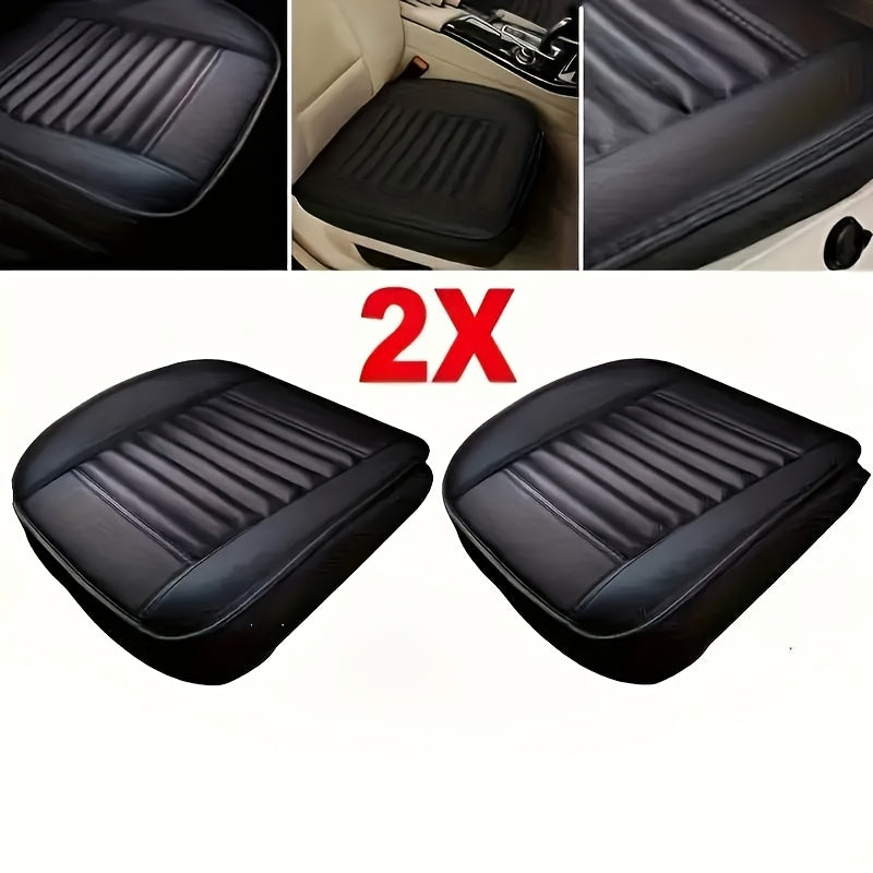 TEMU 2pcs Pu Leather Car Seat Cover Upholstery Car Seat Cover Upholstery Seat Cushion Accessories