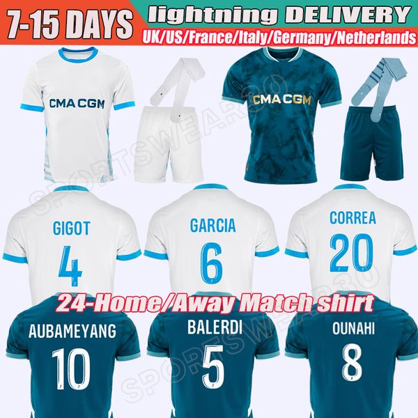 24 25 OM Outdoor maillot foot CUISANCE GUENDOUZI ALEXIS PAYET CLAUSS football shirts men kids VERETOUT Under Vitinha fans player MarseilleS