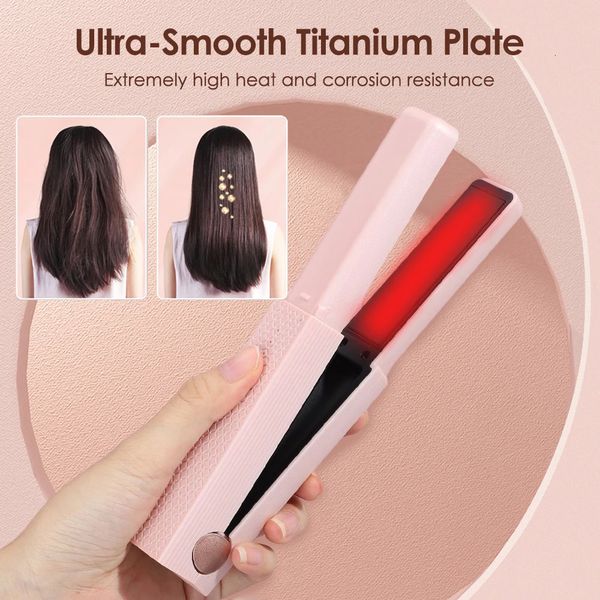 Straightening Irons Fast Warm-up Thermal Performance Professional Tourmae Ceramic Heating Plate Hair Straightener 240306